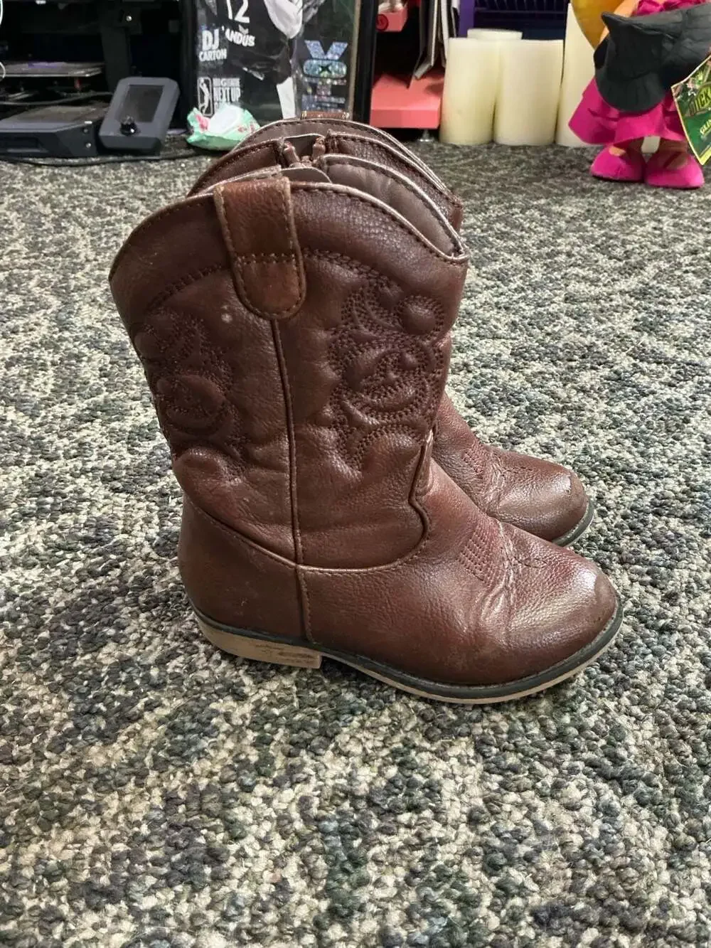 Cat & Jack Toddler Western Cowboy Boots in Brown